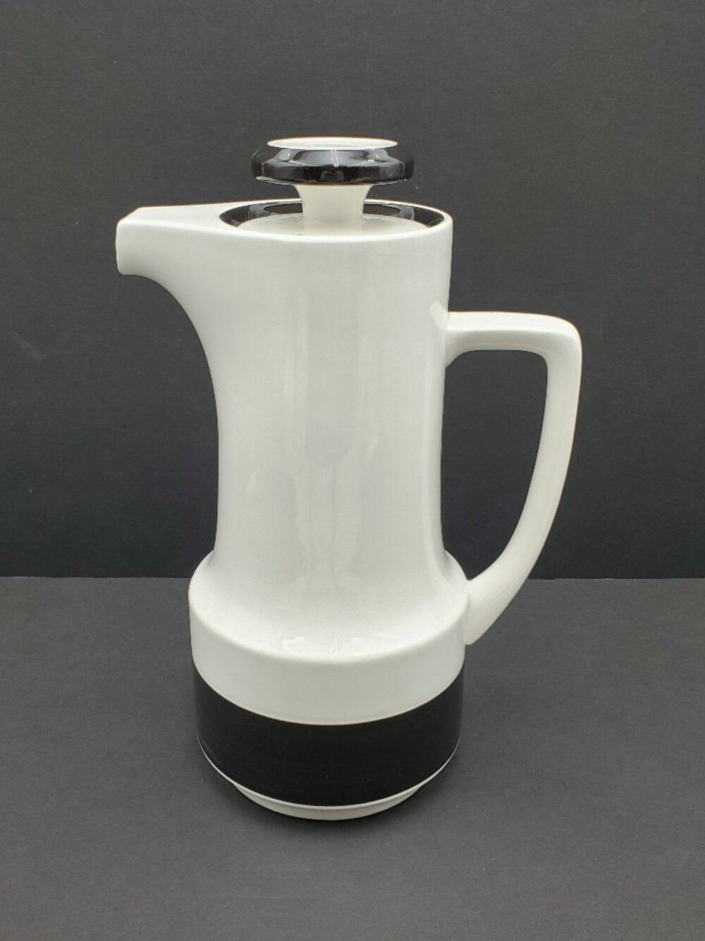 Noritake Craftone Midsummer Coffeepot Tall Black & White Coffee Pot